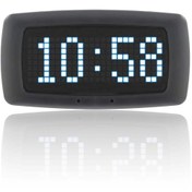 Resim Sanel Saat Göstergesi Matrix Göstergeli Beyaz Siyah Yazı Renkli 