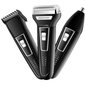 Resim SHAVER Hks-4500 3 Başlıklı Saç Sakal Burun Tıraş Makinesi Erkek Traş Bakım Seti 
