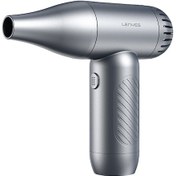 Resim Lenyes Ltf02 Dijital Led Göstergeli 4 Kademeli Çok Fonksiyonlu Üfleme/çekme Turbo El Fanı Gri 