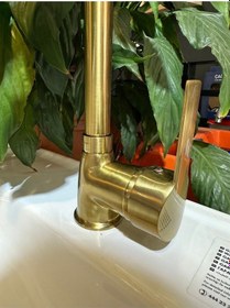 Resim İsaoğlu Yapı Mat Gold Evye Bataryası Mat Altın Musluk Armatür Gold 