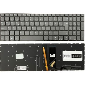 Resim Notespare Lenovo ile Uyumlu IdeaPad L3-15IML 81Y300P3TX023 Klavye Işıklı Füme TR Power Tuşlu Versiyon 