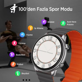 Resim Bix SW02AI 1.43” Amoled Ekran, Bluetooth 5.2 Telefon Görüşme ve Chatgpt Destekli IP68 Suya dirençli Sağlık Takibi Nabız Ölçer Özellikli Ios & Android Uyumlu Akıllı Saat 