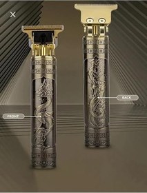 Resim Orret Home Metal Gövdeli Tıraş Makinesi - T-Bıçaklı Saç, Sakal ve Ense Kesme Makinesi, Şarjlı Profesyonel Trimmer, Lazer Çizim ve Epilasyon Öncesi Bakım İçin Tıraş Makinesi 
