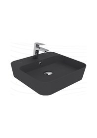 Resim Creavit Loop Kare İnce Çanak Lavabo 45 Cm Mat Antrasit Lp046-00am00e-0000 