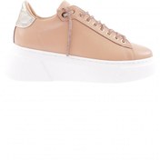 Resim Dgn Kadın Kalın Taban Silver Taş Bağcıklı Sneakers Ayakkabı Nude 15299653118 