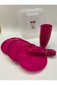 Resim Gondol 6 Kişilik Plastik Piknik Seti Full Set 