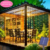 Resim YEYAYU Güneş Perdesi Dize Işıkları - 100/200/300 LED, 8 Aydınlatma Modu, Çok Renkli Dış Mekan, Bahçe, Patio, Düğün ve Tatil Dekoru için, Noel Peri Işıkları, Sıcak Beyaz, Düğme Kontrolü, Noel Dekoru 