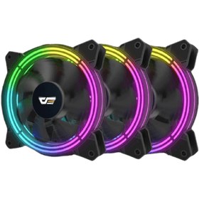 Resim DF CF11 Pro A-RGB 3x12CM Fan Kit (3’lü) + Kontrolcü + Uzaktan Kumanda 