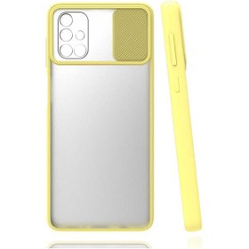 Resim Effox Galaxy Uyumlu A51 Kılıf Lensi Kapak - Sarı Sarı 