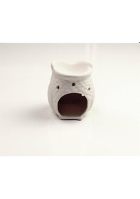 Resim Baykuş Buhurdanlık | Seramik Bisküvi Boyanabilir Obje (Ham Ürün) 