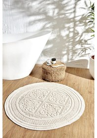 Resim Karaca Home Vio Ekru Yuvarlak 100x100 Cm Paspas 200.22.02.0015 Ekru 