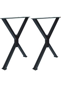 Resim Bin1Fırsatt 2 Adet Metal Ayak Ev Ofis Ahşap Kütük Masif Çalışma Masası Ayağı 