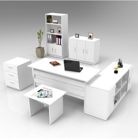 Resim Robinhome Robin Home Verona Abcdef Ofis Büro Masa Takımı Beyaz 