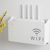 Resim Kolay Kurulumlu Kablosuz Router Tutucu - Matkap Gerektirmeyen Duvar Montajlı Depolama Kutusu, Cilalı Yüzey, Ev & Ofis İçin Çok Amaçlı Düzenleyici, Yardımcı Kanca 