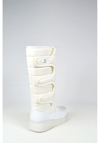 Resim Cırtcırtlı Içi Kürklü Su Geçirmez Kadın Kar Botu Beyaz 