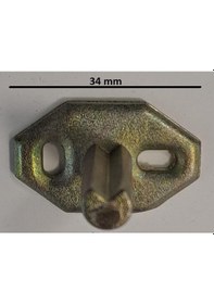 Resim Dip Aparatı Köşeli - Tek Kanal Pim - Krom Aksesuar Montaj Aparatı Köşeli 