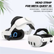Resim Meta Quest 3S Baş Bandı için VR Aksesuarı, Quest 3S Geri Çekilebilir Band ile Uyumlu, Artırılmış Konfor Desteği ve VR'de Oyun Deneyimi 