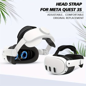 Resim Meta Quest 3S Baş Bandı için VR Aksesuarı, Quest 3S Geri Çekilebilir Band ile Uyumlu, Artırılmış Konfor Desteği ve VR'de Oyun Deneyimi 