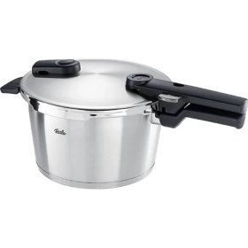 Resim Fissler Vitaquick Premium 6 Litre Düdüklü Tencere + Kırmızı Cenit Tava Set 