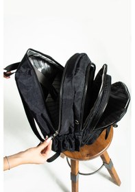 Resim Nemo Bags Siyah Unisex Okul Çantası, Crinkle Su Geçirmez Kumaş, Laptop Seyahat Sırt Çantası, 24 Lt, 40x30cm Siyah 