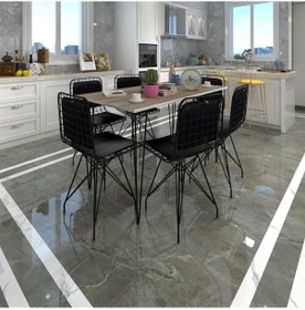 Resim Knsz masa sandalye takımı hem75mazlum crdsyh 130*070 sm 6 sandalye syhsyh sırt minderli 