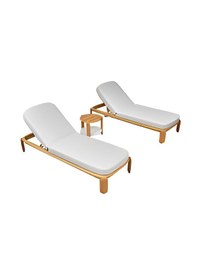 Resim 2 Ad Şezlong Minderi Krem Fermuarlı Polyester Impertex Kumaş 185 55 5 Cm Bej Krem Krem 