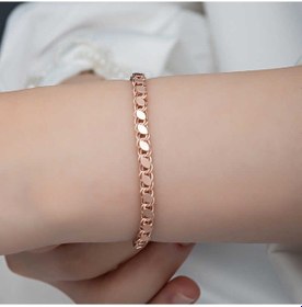 Resim Gümüş Rose Pullu Zincir Kadın Bileklik Gümüş - Rose Gold 