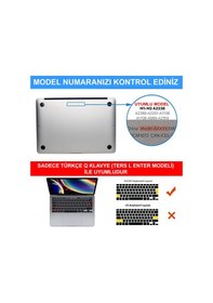 Resim NovStrap Apple Uyumlu MacBook Pro M1 M2 Çip 13.3" A2338 ile Kılıf Sert Rubber Mat Buzlu Kapak 