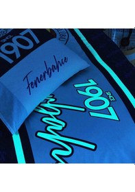 Resim Taç Fenerbahçe 1907 Glow Lisanslı Nevresim Takımı 120x200 Fitted 