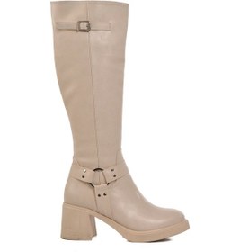 Resim Pierre Cardin Krem Kadın Topuklu Çizme Çok Renkli 