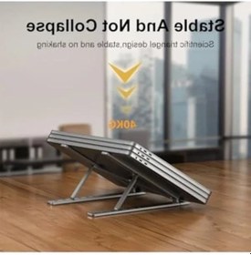 Resim 10-15.6'' Alüminyum Katlanabilir Laptop Standı, Taşınabilir 124-Pembe 