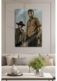 Resim Metal Tablo - The Walking Dead, Twd, Rick Grimes, Dizi Poster Film Tablosu 