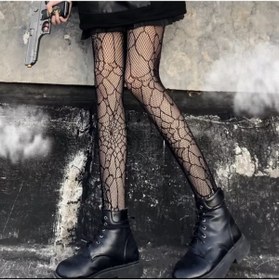Resim DarkellaStore Gotik, Lolita, Vintage, Punk, Ağ Desenli Külotlu Çorap 