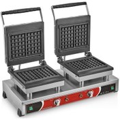 Resim Kutlu Çiftli Kare Waffle Makinesi 