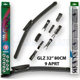 Resim Gmax Muz Silecek Süpürgesi Banana Tip 9 Aparatlı 800 mm GLZ 32 80CM 9 APRT 