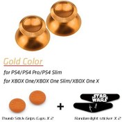 Resim Altın-alüminyum Metal Og Joystick Başparmak Çubuğu Kavrama Kapağı Playstation 4 Ps4 Slim Pro Xbox One Slim Den 