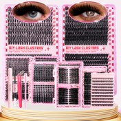 Resim 800/640/488/200 adet Kabarık Doğal Görünüm WideSpan Kirpik Kümesi Seti, Karışık 40D/60D/80D/100D, İlave Hacim ile Dolgun & Glam Etkisi için Ultra-Hafif ve Su Geçirmez, Dayanıklı Yüksek Kaliteli Bant, Mühür Cımbız Fırça Dahil, Rahat, Tekrar Kullanılabilir DIY Lash Kit'i, Şık Makyaj, Voluminoz kirpikler, Pofuduk Kaymalar, Çoklu Uzunlukta Kazaklar, Makeup Başlangıç Seviyeleri İçin, Profesyoneller 