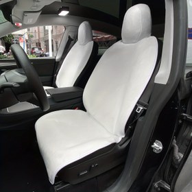 Resim Suitable For Tesla Özel Yastık, Flanel Beyaz, Siyah, Birkaç Basit Kurulum Yastığı, Kırışıklık Yok Ve Yan Hava Yastığı Çıkışına Etkisi Yok 