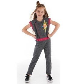Resim Denokids Mushi Girl Gang Kız Çocuk Salopet Çok Renkli 