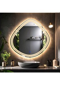 Resim Nomari Günışığı Lazer Kumlamalı Lavabo & Banyo Aynası Dokunmatik Sensörlü 60 X 60 