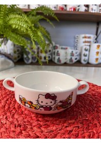 Resim 5 Parça Hello Kitty Model Çocuk Yemek Takımı Beslenme Seti Çok Renkli 