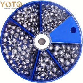 Resim YOTO 230 adet/107 adet Kurşun Split Shot Ağırlıkları, Avcılar için Çıkarılabilir Yuvarlak Balıkçılık Sökücüler, Sevgililer Günü, Şükran Günü, Noel, Yeni Yıl, Bağımsızlık Günü için İdeal - Ana Malzeme: Kurşun 