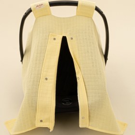 Resim Puset Örtüsü - Tek Taraflı - Sarı Muslin 