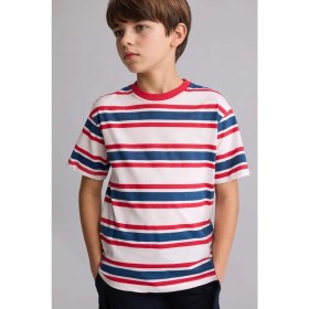 Resim DeFacto New Regular Fit Bisiklet Yaka Çizgili Tişört Erkek Çocuk H4343A826HS 