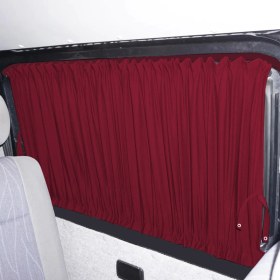 Resim Oto Pandami Ford Transit 2018-2022 Uyumlu Bordo Raylı Oto Perde Takımı 