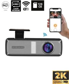 Resim Ultra Hd 1440p 2k Geniş Açı Gece Görüşlü Akıllı Araç İçi Kamera. Wifi Araç Kamerası. 