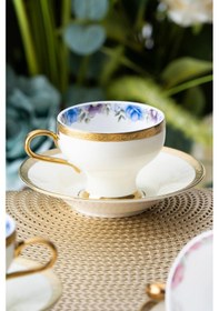 Resim Acar Daabria 6 Kişilik Kırık Beyaz Kahve Fincanı Takımı - 90 Ml 