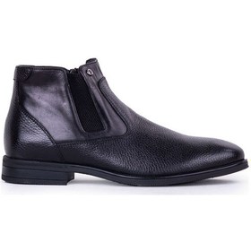 Resim Pierre Cardin 4k 1196063 Hakiki Deri Fermuarlı Erkek Bot Siyah 