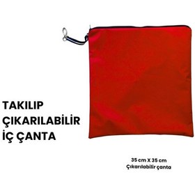 Resim Kukita Büyük Boy Su Geçirmez Çok Amaçlı Plaj Çantası Kırmızı 
