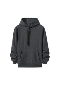 Resim Kadın Kapüşonlu Kanguru Cepli 3 İplik Pamuklu Oversize Hoodie Sweatshirt - Füme 